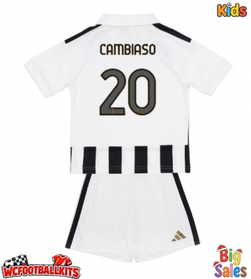 Juventus Andrea Cambiaso #20 Replica Home Stadium Kit for Kids 2026-27 Short Sleeve (+ pants)